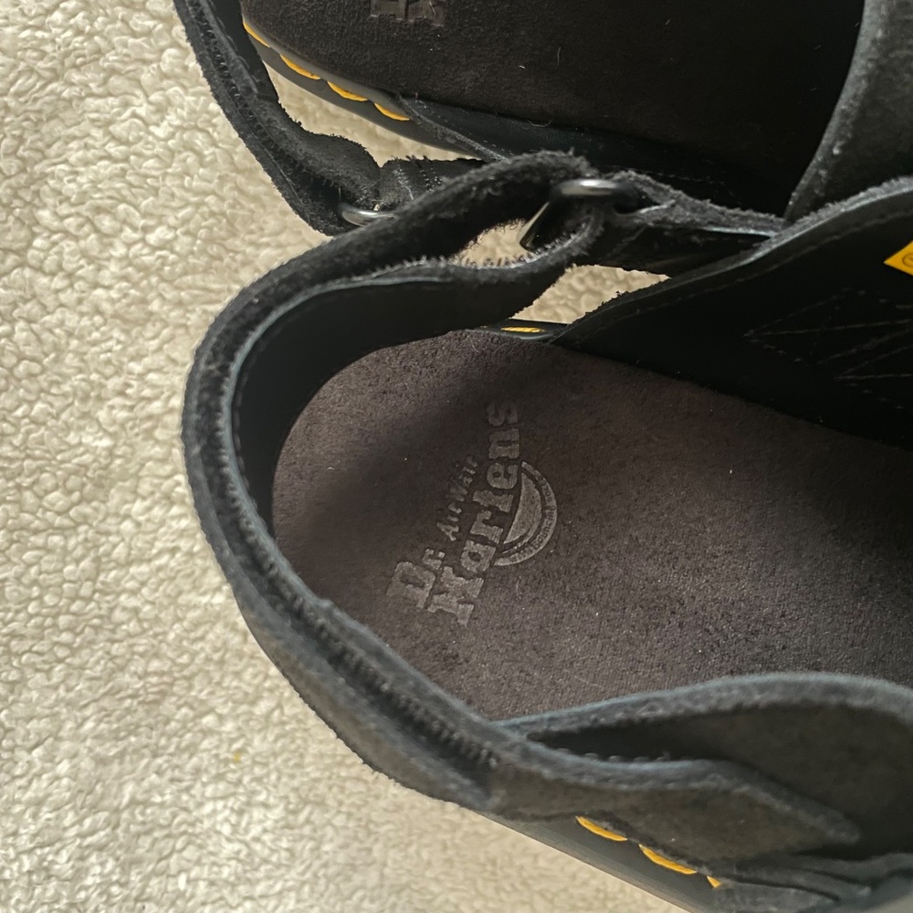 Dr. Marten Jorge II Suede Slingback Mules In Black - Picture 6 of 10